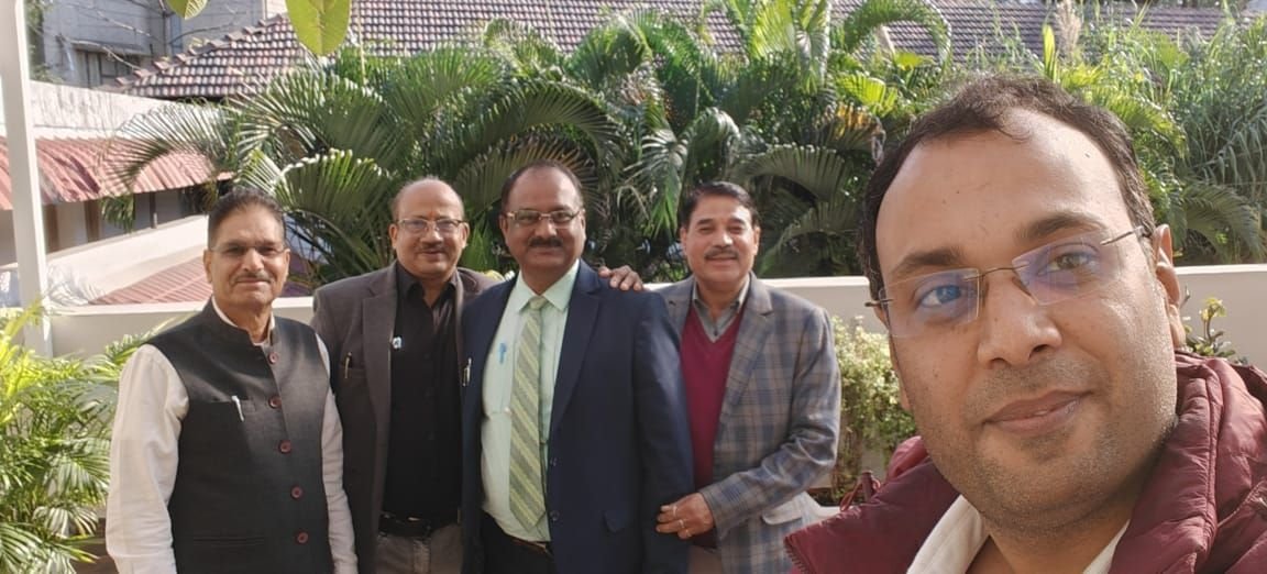 With industry colleagues